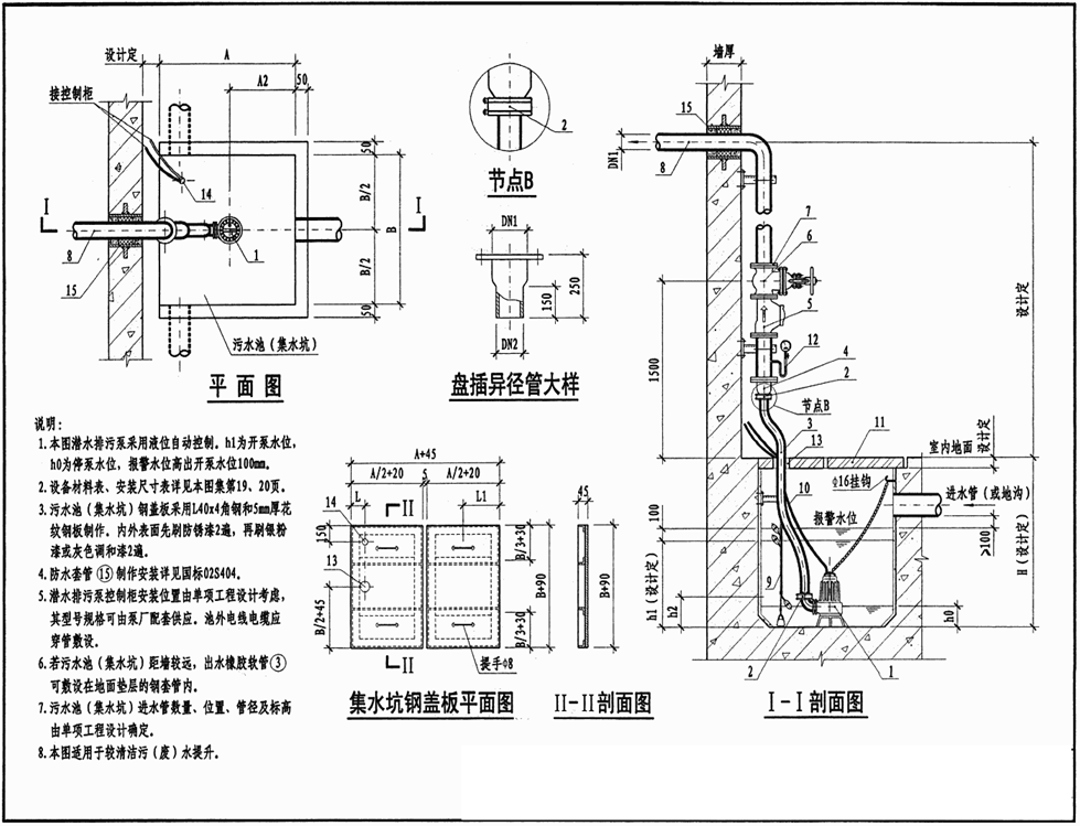 大东海泵业排污泵安装示意图